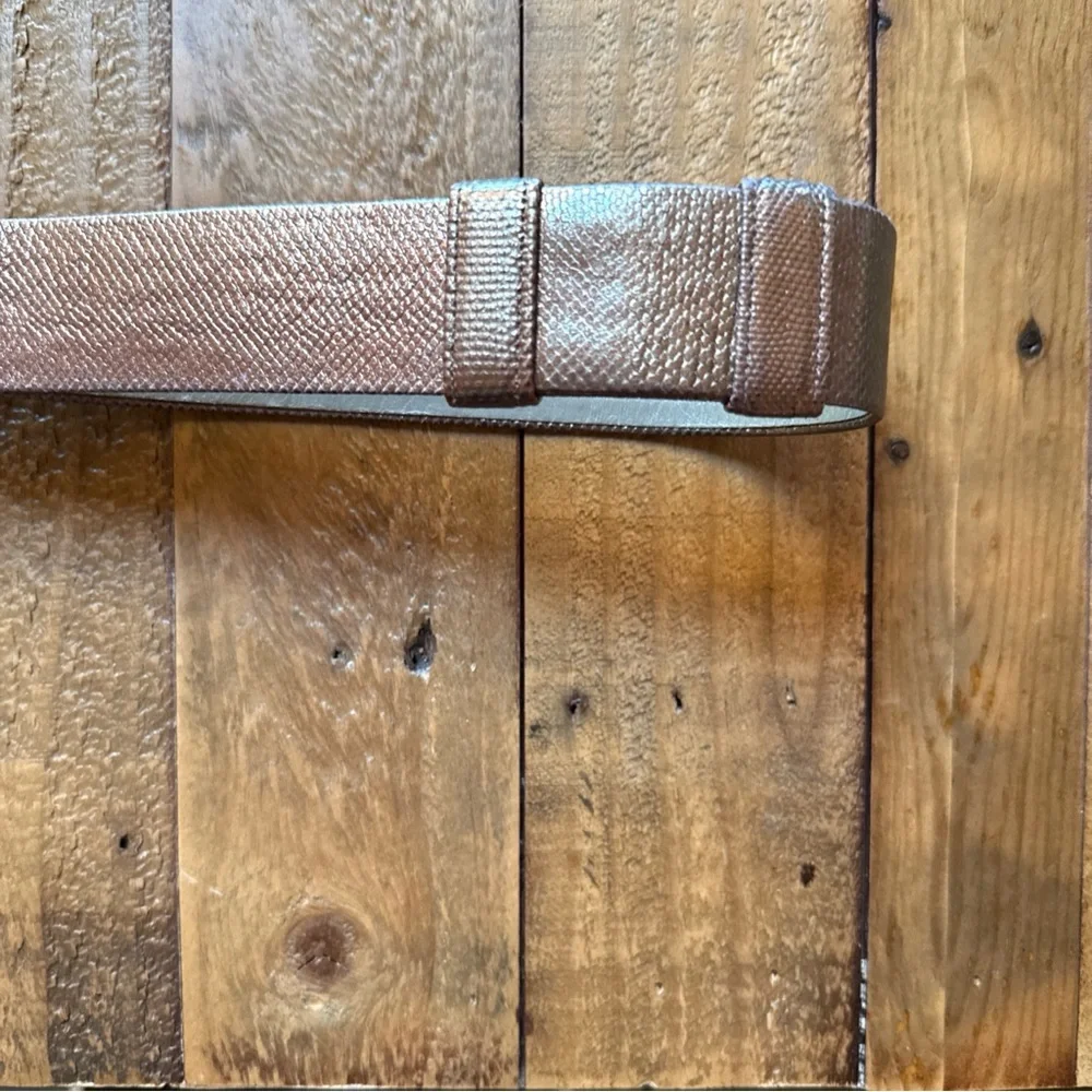 Vintage Alexis Kirk, metallic gray Gold Ornate Buckle Belt